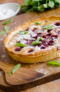 Cherry tart Stock Photos
