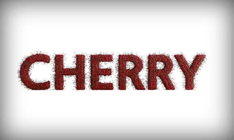Cherry Text With Cherry Stock Illustration
