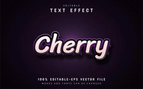 Cherry text effect イラスト素材