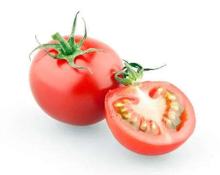 Cherry tomato and half Stock Photos