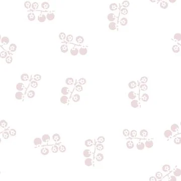 Cherry tomato glyph seamless pattern Stock Illustration