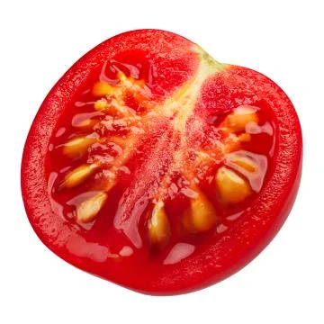 Cherry tomato half, paths Stock Photos