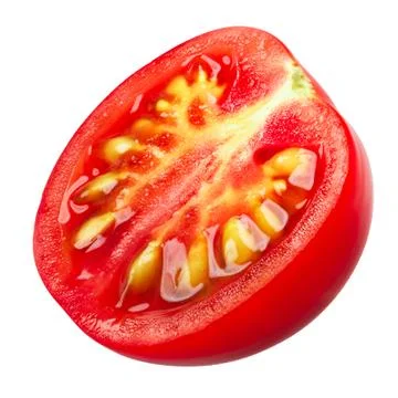 Cherry tomato half, paths Stock Photos