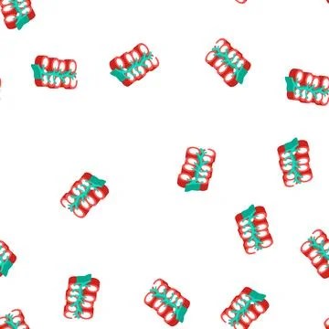 Cherry tomato isometric icon seamless pattern Illustrazione stock