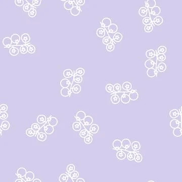 Cherry tomato line seamless pattern Illustrazione stock