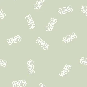 Cherry tomato line vector seamless pattern Stock Illustration