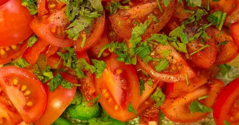 Cherry tomato salad Stock Photos
