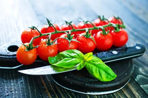 Cherry tomato on a table Stock Photos