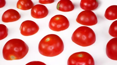 Cherry Tomato Texture Closeup Video Seamless Looping Stock Footage 140134833