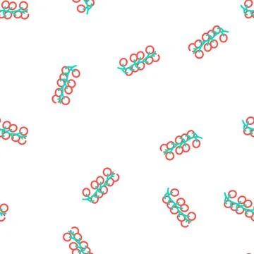 Cherry tomato vector seamless pattern Stock Illustration
