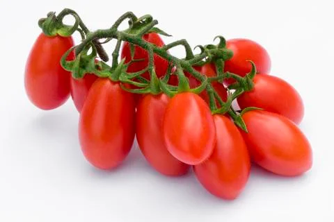 Cherry Tomato on white background Stock Photos