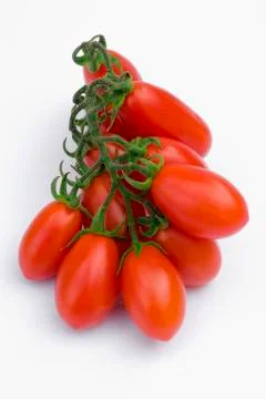 Cherry Tomato on white background Stock Photos