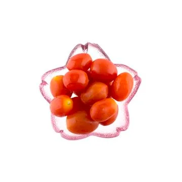 Cherry tomatoes in bowl Stock Photos