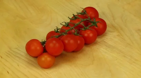 Cherry tomatoes on a branch Stock Footage 45740221
