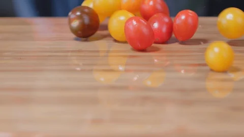 Cherry Tomatoes Close Up Stock Footage 93064104