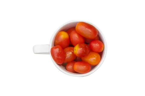 Cherry tomatoes in cup Stock Photos