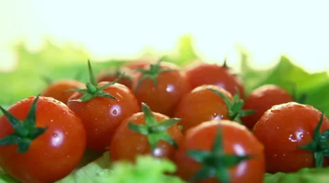 Cherry tomatoes Stock Footage 47792905