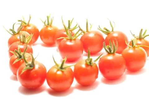 Cherry tomatoes heart shape Stock Photos
