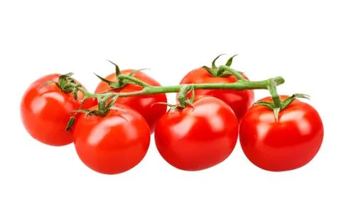 Cherry tomatoes isolated Stock Photos