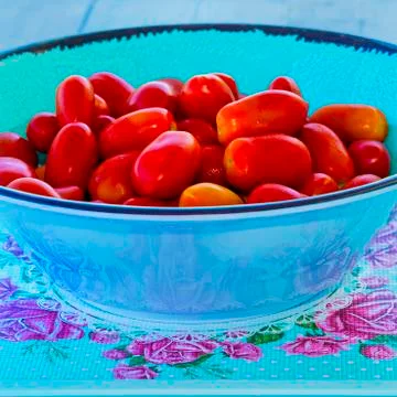 Cherry Tomatoes .  Isolated. Stock Photos
