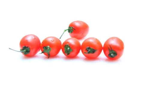 Cherry tomatoes isolated on white background Foto stock