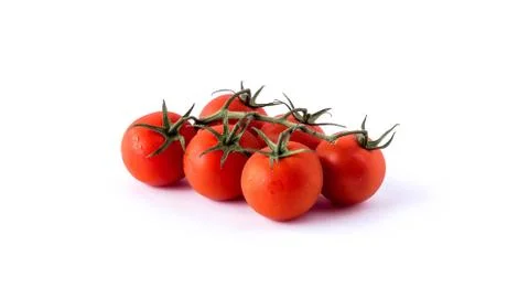 Cherry Tomatoes Isolated On White Background Stock Photos