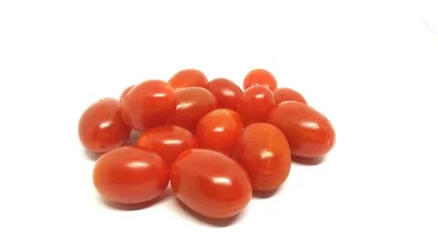 Cherry tomatoes Isolated on white background Stock Photos