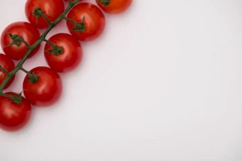 Cherry tomatoes isolated on white background. Foto stock