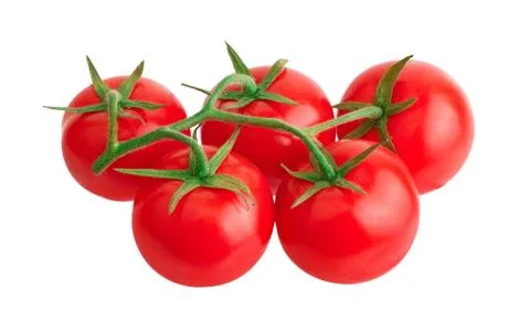 Cherry tomatoes isolated on white background Stock Photos