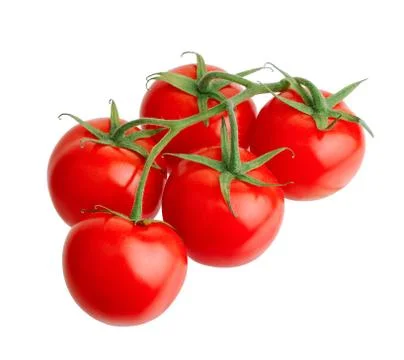 Cherry tomatoes isolated on white background Stock Photos