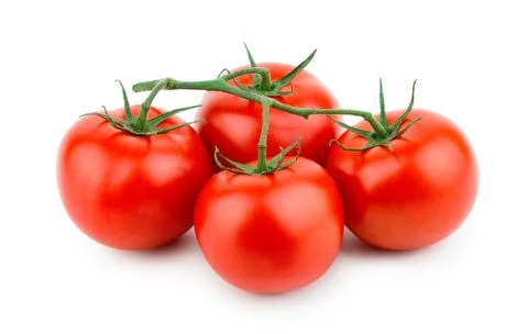 Cherry tomatoes isolated on white background Stock Photos
