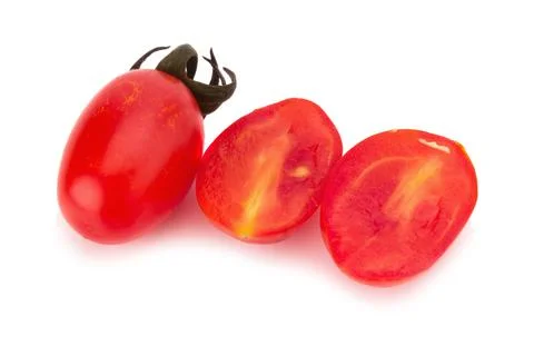 Cherry tomatoes isolated on white background Stock Photos
