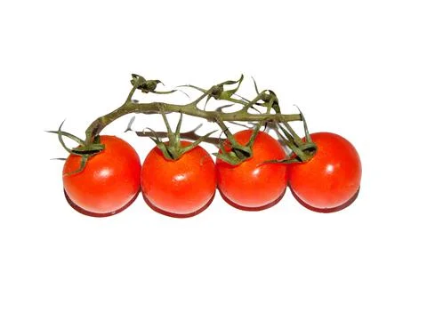 Cherry tomatoes isolated on white background Stock Photos