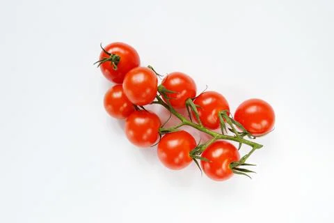 Cherry tomatoes isolated on a white background Stock Photos