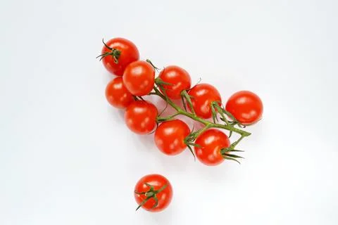 Cherry tomatoes isolated on a white background Stock Photos