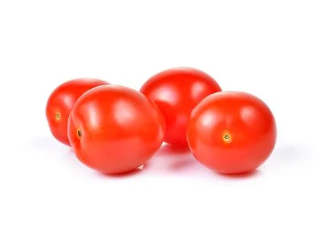 Cherry tomatoes isolated on white background. Stock Photos