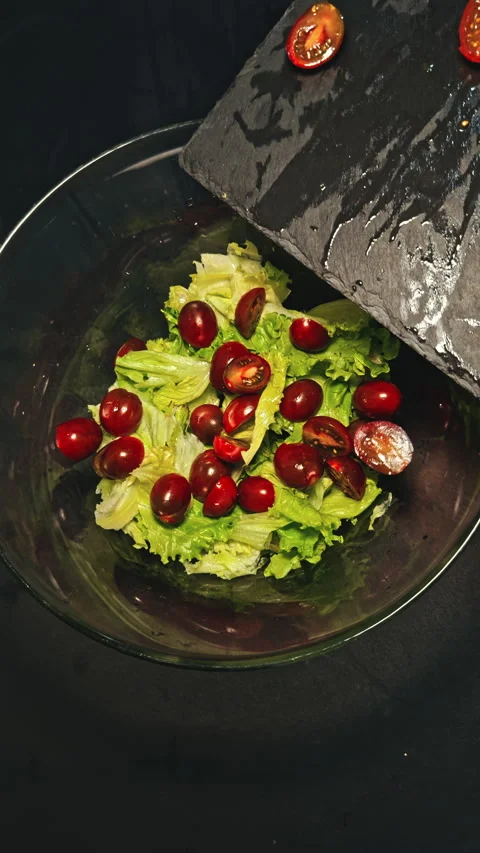 Cherry tomatoes for salad close-up Stock Footage 277104453