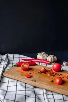 Cherry tomatoes sliced 库存照片