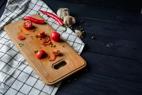 Cherry tomatoes sliced 库存照片