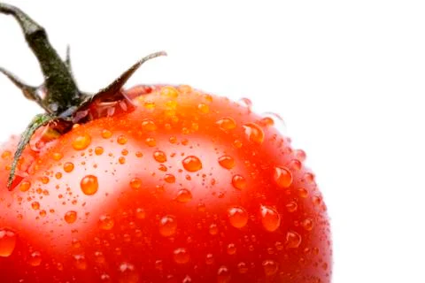Cherry tomatoes on white background Stock Photos