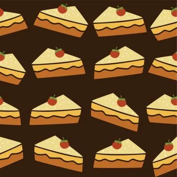 Cherry top tart cake Illustrazione stock