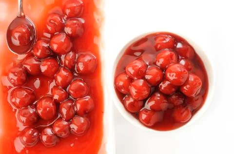 Cherry topping cake Foto stock