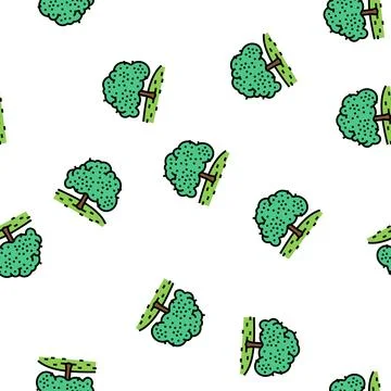 Cherry tree vector seamless pattern Stock Illustration