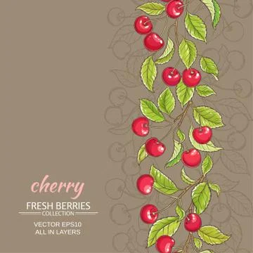 Cherry vector background Stock Illustration