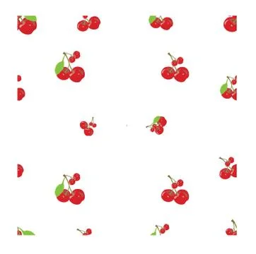 Cherry Vector for Fun Seamless Pattern Stock Illustration