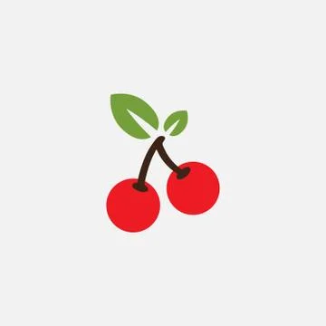 Cherry Vector Icon design Stock Illustration