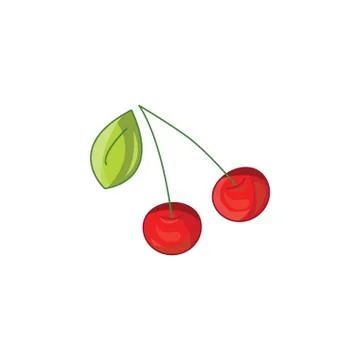 Cherry vector icon on a white background Stock Illustration