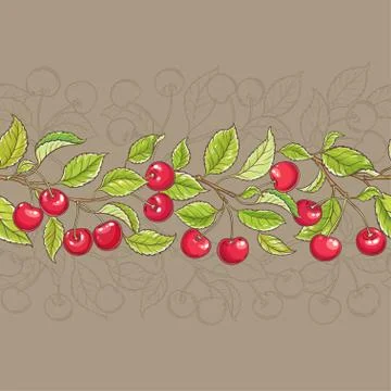 Cherry vector pattern Stock Illustration