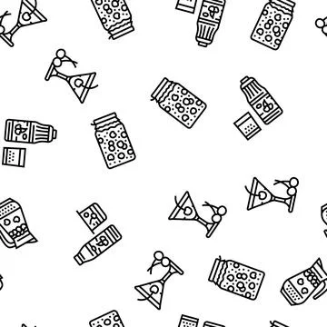 Cherry Vitamin Freshness Berry vector seamless pattern Stock Illustration