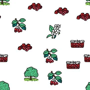 Cherry Vitamin Freshness Berry vector seamless pattern 스톡 일러스트
